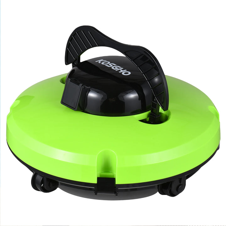 KOSGHO Cordless Robotic Pool Vacuum Cleaner w Motors Self-Parking Feature for Flat Ground Pools - Efficient Pool Cleaning Tool