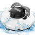 KOSGHO Cordless Robotic Pool Vacuum Cleaner w Motors Self-Parking Feature for Flat Ground Pools - Efficient Pool Cleaning Tool